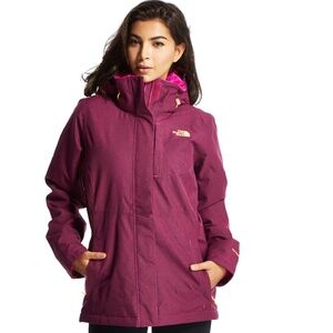 The North Face Women's Inlux Insulated Jacket w Hood in Dramatic Plum Sz XXL